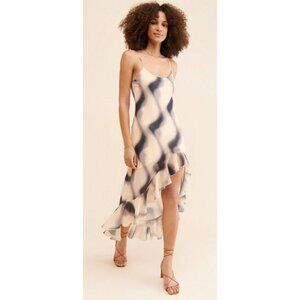 The Wolf Gang Rhapsody Asymmetric Dress Womens L 90s Y2K Whimsy Luxury Designer